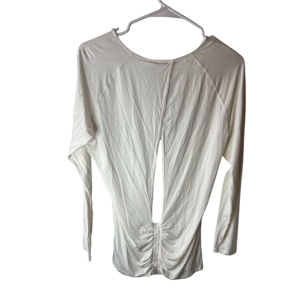 Lululemon Women's Size White Long Sleeve Cinch Top Casual T-Shirt